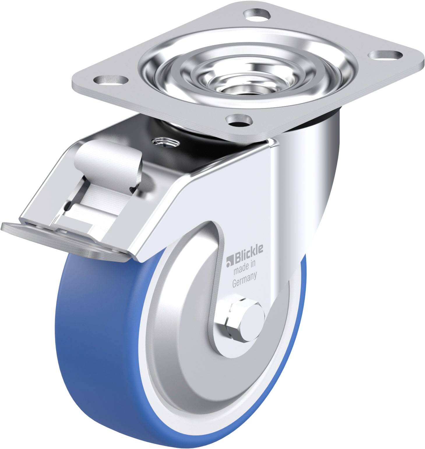 Blickle 936218 L-POTHS 100R-FI-FA Stahlblech-Lenkrolle Rad-Durchmesser: 100 mm Tragfähigkeit (max.): 200 kg 1 St.