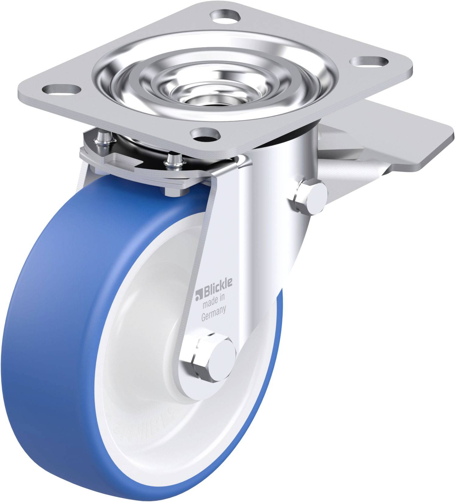 Blickle 948062 L-POTHS 100XR-ST Stahlblech-Lenkrolle Rad-Durchmesser: 100 mm Tragfähigkeit (max.): 200 kg 1 St.