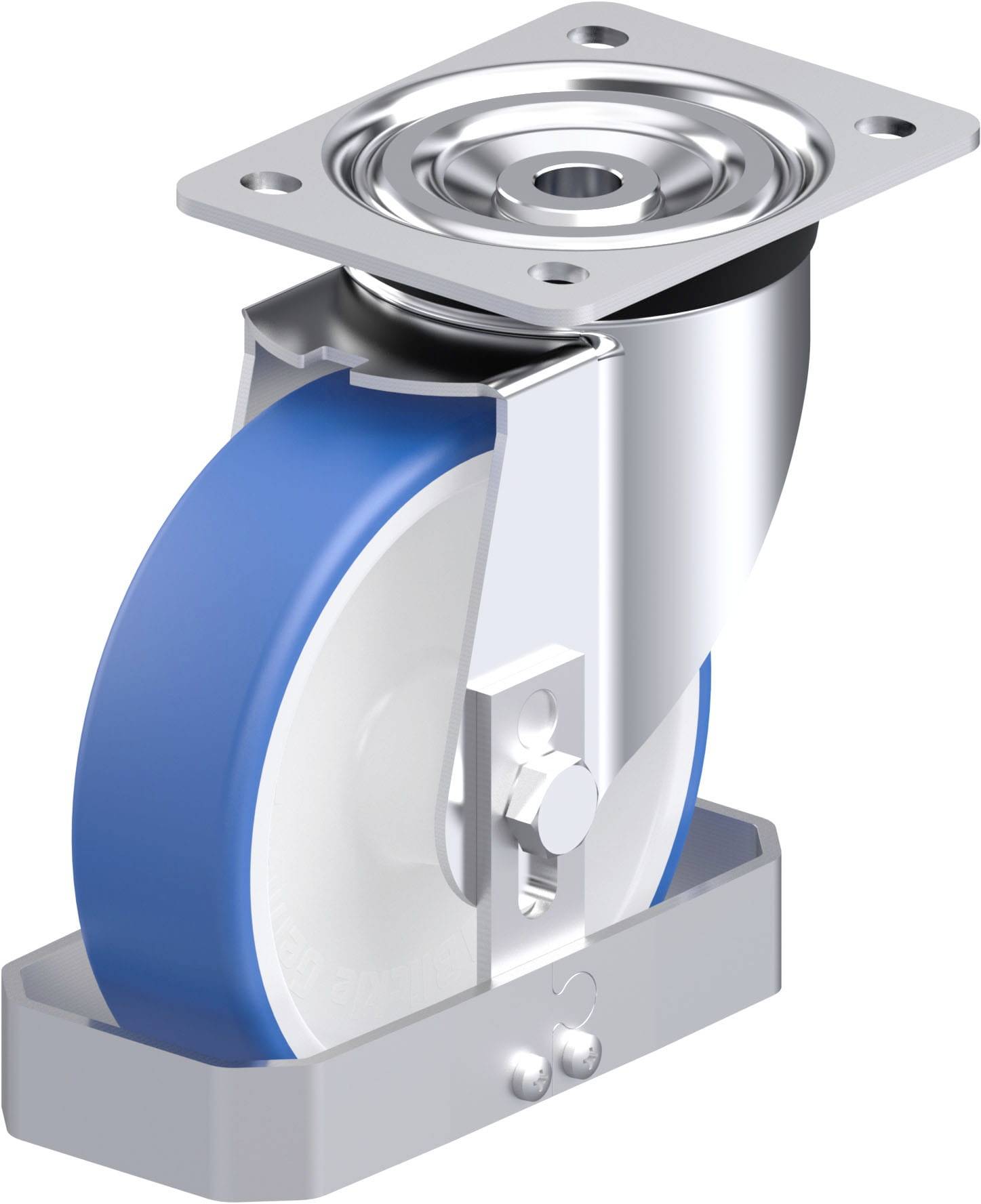 Blickle 938833 L-POTHS 160G-FS Stahlblech-Lenkrolle Rad-Durchmesser: 160 mm Tragfähigkeit (max.): 400 kg 1 St.