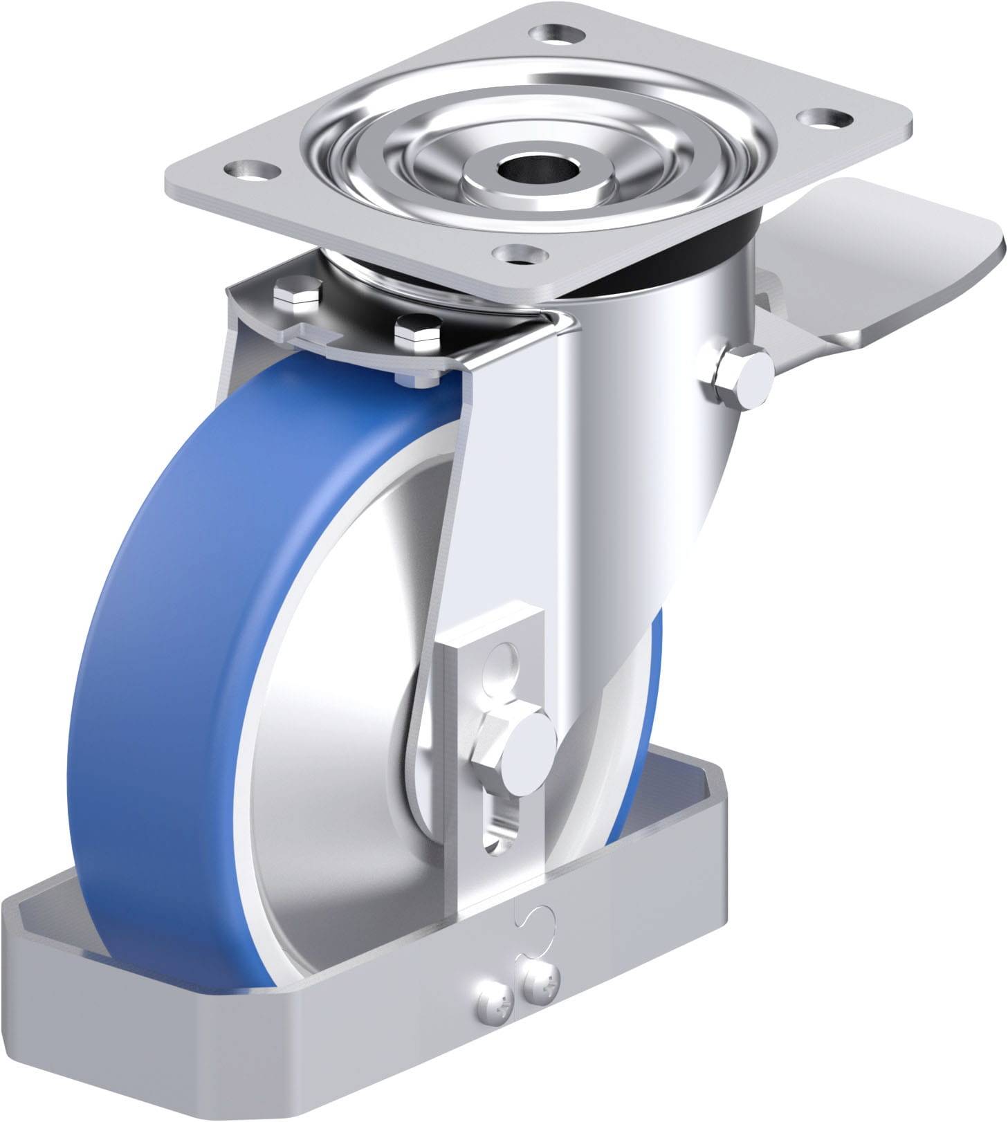 Blickle 938856 L-POTHS 160R-ST-FA-FS Stahlblech-Lenkrolle Rad-Durchmesser: 160 mm Tragfähigkeit (max.): 400 kg 1 St.