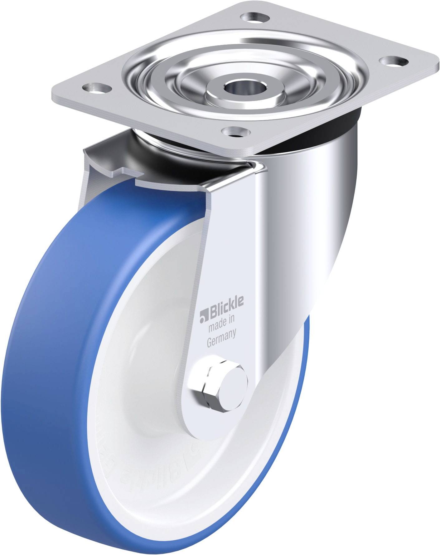 Blickle 948106 L-POTHS 160XR Stahlblech-Lenkrolle Rad-Durchmesser: 160 mm Tragfähigkeit (max.): 400 kg 1 St.