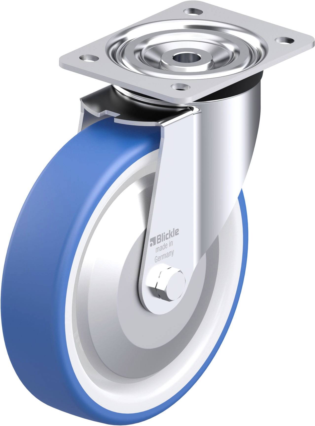 Blickle 936266 L-POTHS 200G-FA Stahlblech-Lenkrolle Rad-Durchmesser: 200 mm Tragfähigkeit (max.): 400 kg 1 St.