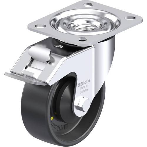 Thumbnail - Blickle 953167 L-PP 100KA-FI-EL Stahlblech-Lenkrolle Rad-Durchmesser: 100 mm Tragfähigkeit (max.): 160 kg 1 St.