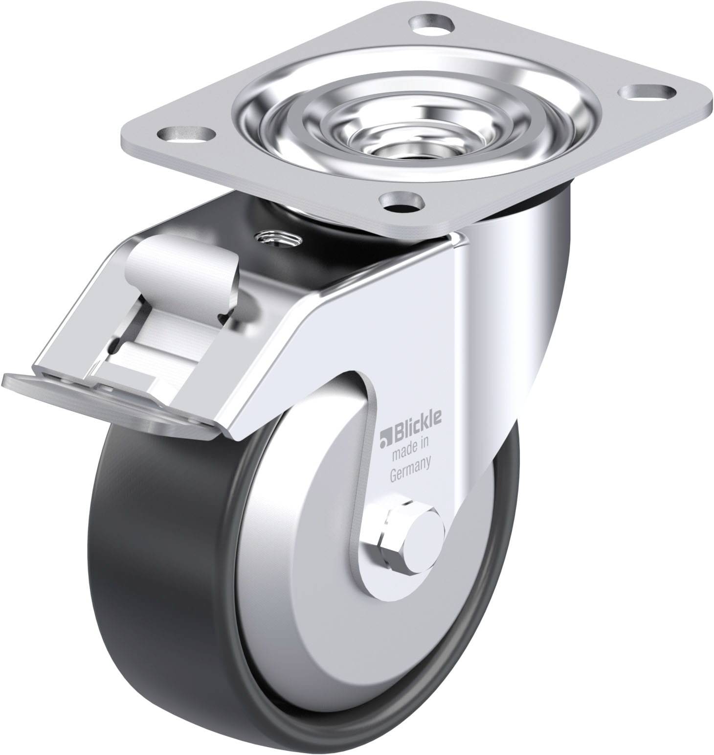 Blickle 992 L-PP 100R-FI-FA Stahlblech-Lenkrolle Rad-Durchmesser: 100 mm Tragfähigkeit (max.): 160 kg 1 St.