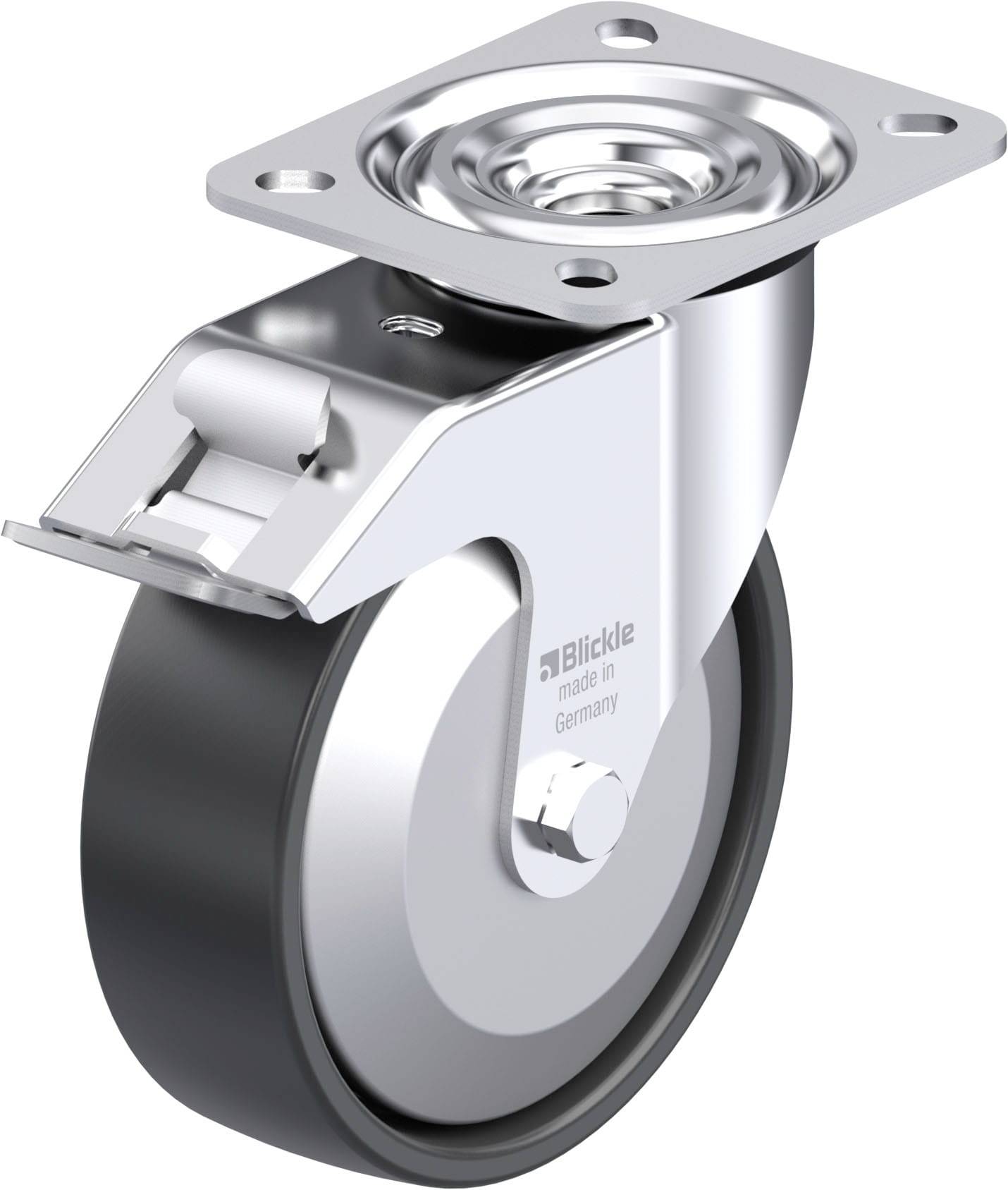 Blickle 952306 L-PP 125KA-FI-FA Stahlblech-Lenkrolle Rad-Durchmesser: 125 mm Tragfähigkeit (max.): 200 kg 1 St.