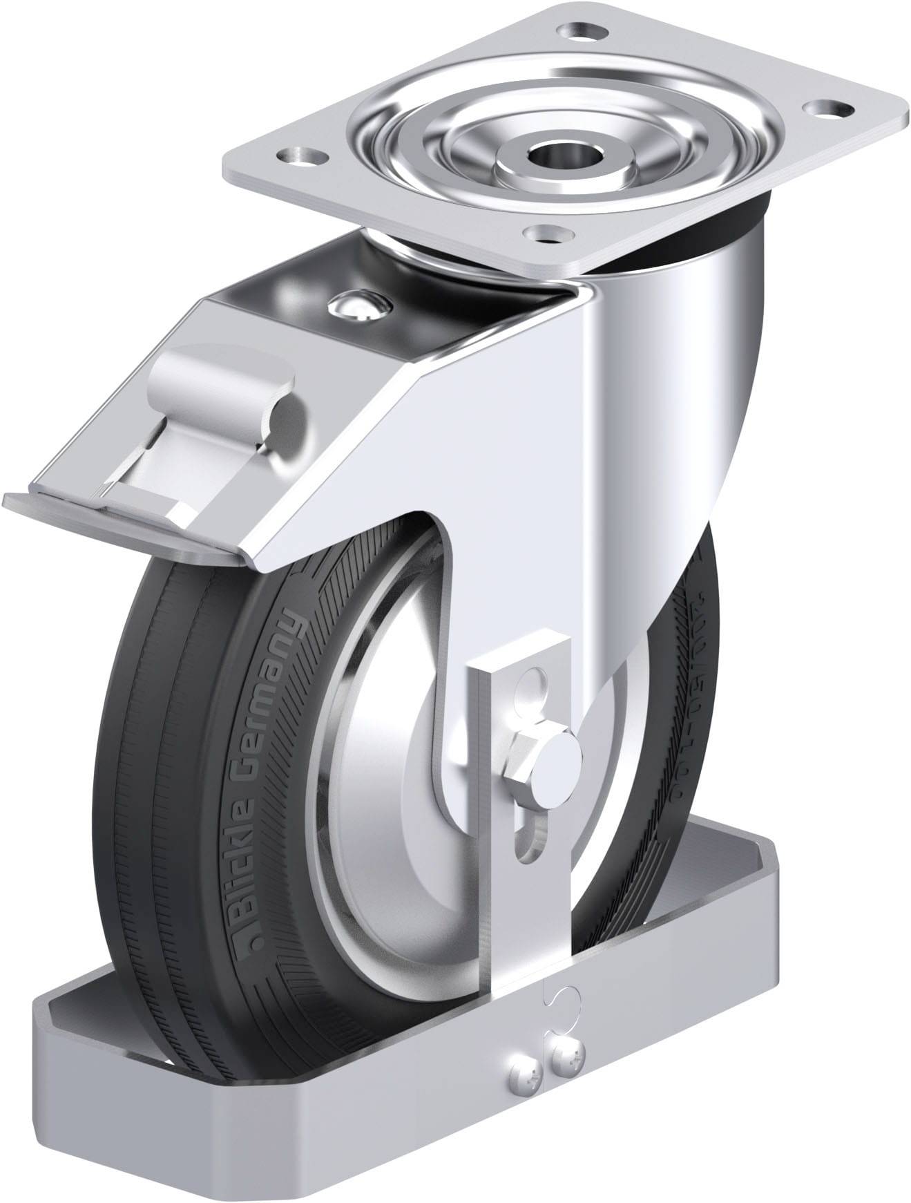 Blickle 938444 L-RD 200K-FI-FA-FS Stahlblech-Lenkrolle Rad-Durchmesser: 200 mm Tragfähigkeit (max.): 350 kg 1 St.