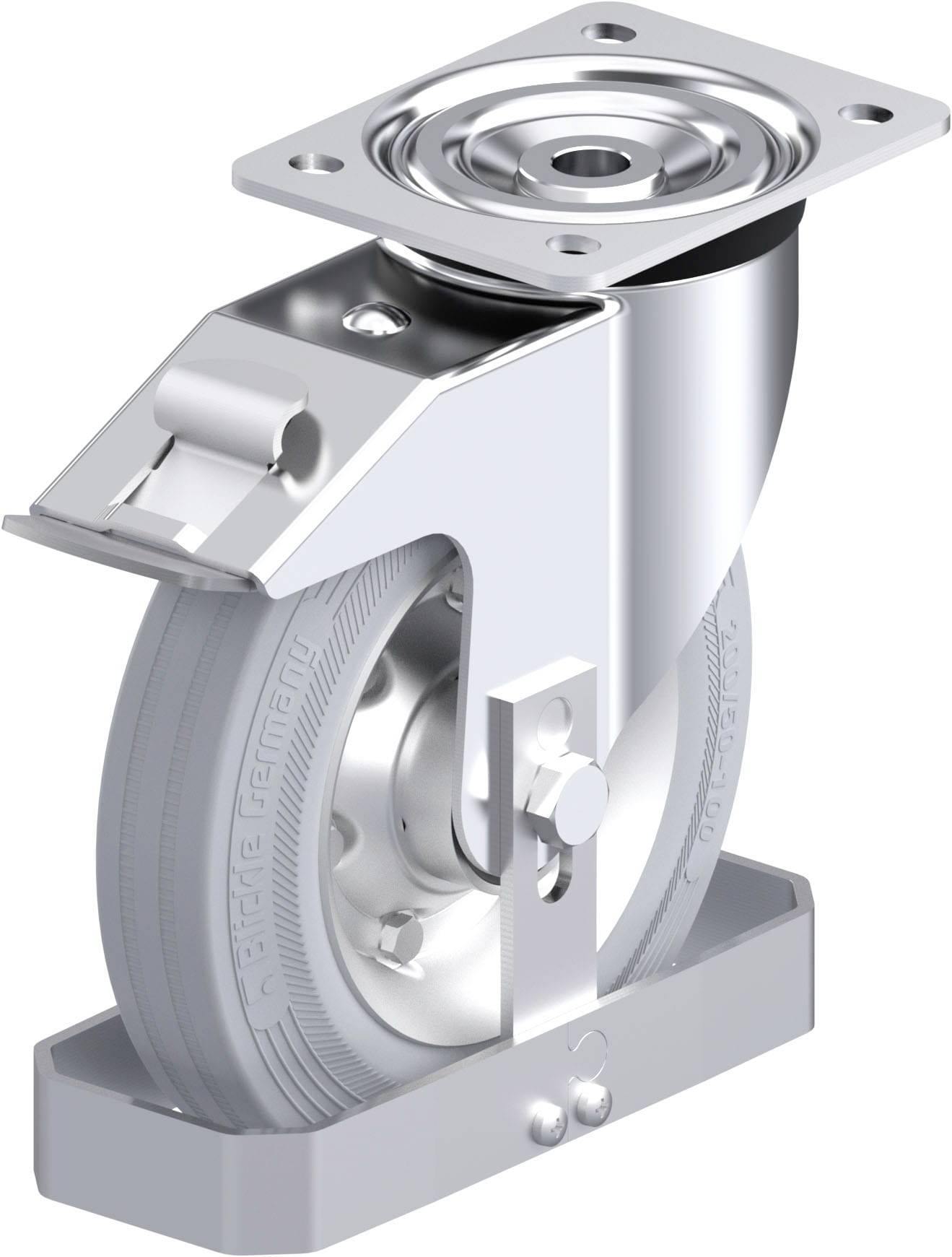 Blickle 938445 L-RD 200K-FI-VLI-FS Stahlblech-Lenkrolle Rad-Durchmesser: 200 mm Tragfähigkeit (max.): 350 kg 1 St.