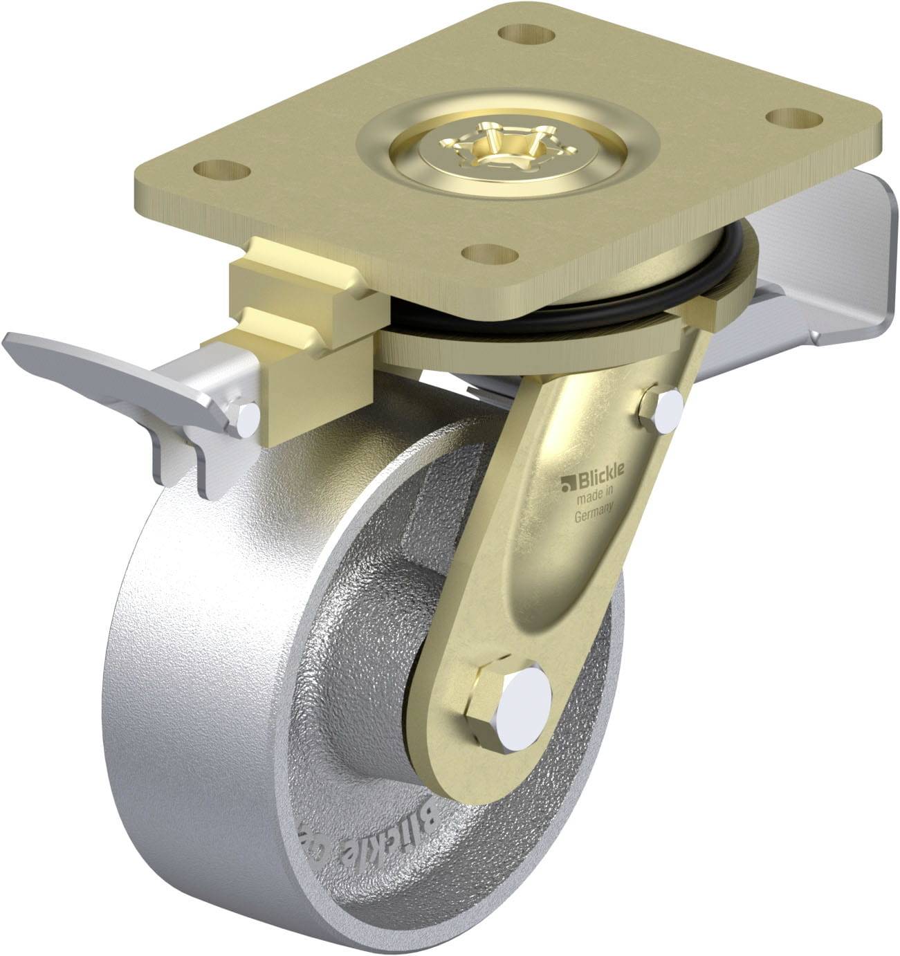 Blickle 853086 LS-G 127G-ST-RI4 Schwerlast-Lenkrolle Rad-Durchmesser: 125 mm Tragfähigkeit (max.): 750 kg 1 St.