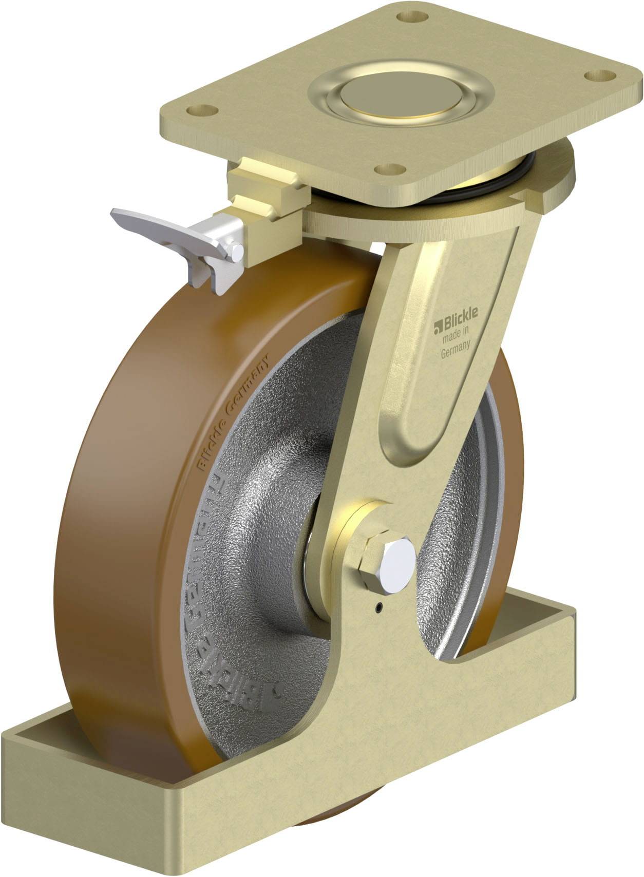 Blickle 908849 LS-GB 250K-RI4-FS Schwerlast-Lenkrolle Rad-Durchmesser: 250 mm Tragfähigkeit (max.): 1500 kg 1 St.