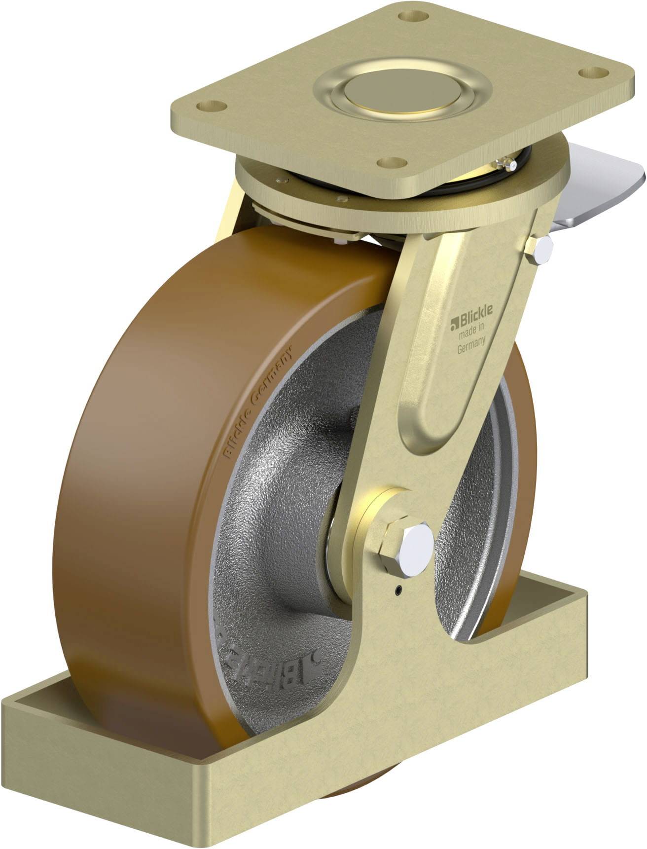 Blickle 845306 LS-GB 252K-ST-FS Schwerlast-Lenkrolle Rad-Durchmesser: 250 mm Tragfähigkeit (max.): 1800 kg 1 St.