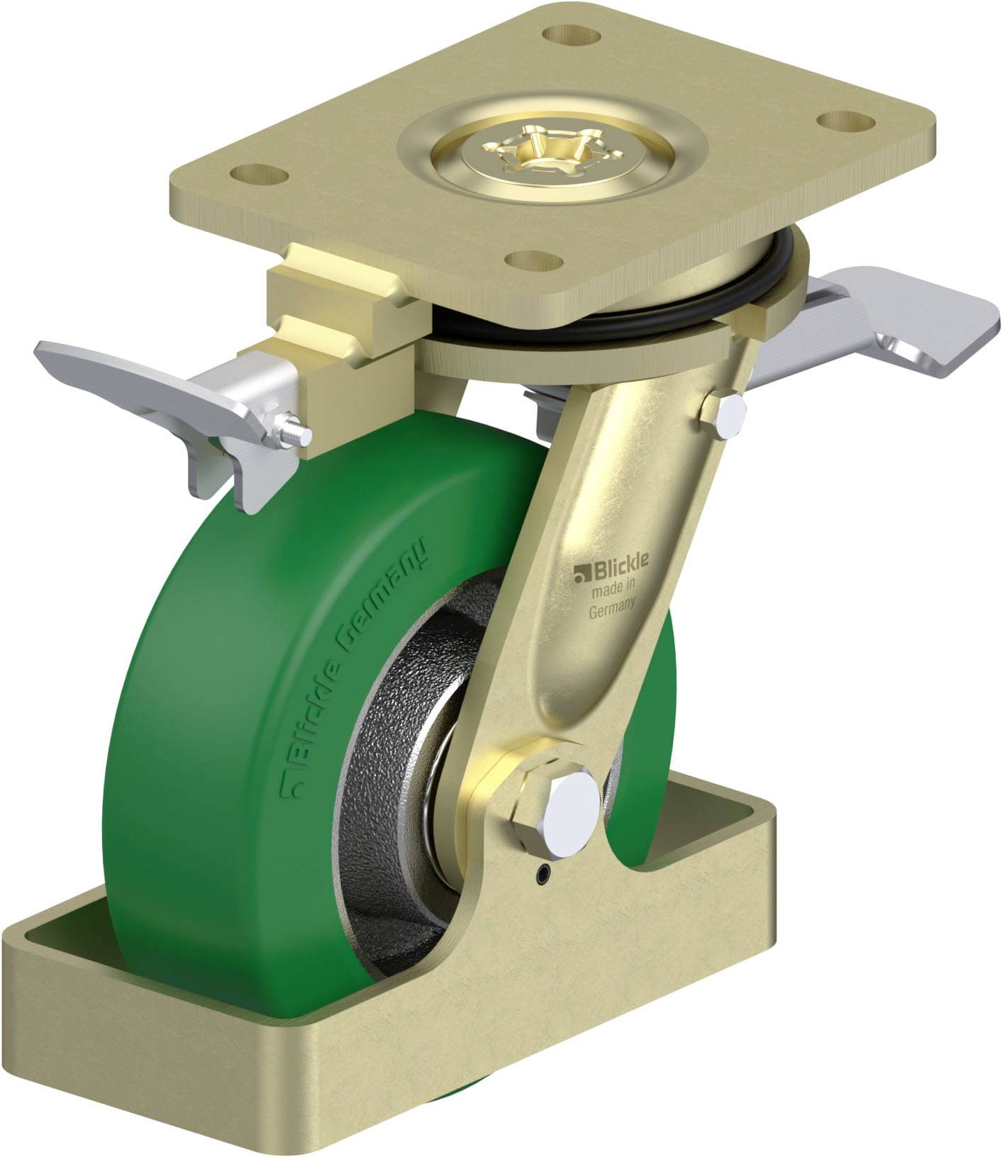 Blickle 904463 LS-GST 150K-ST-RI4-FS Schwerlast-Lenkrolle Rad-Durchmesser: 150 mm Tragfähigkeit (max.): 570 kg 1 St.