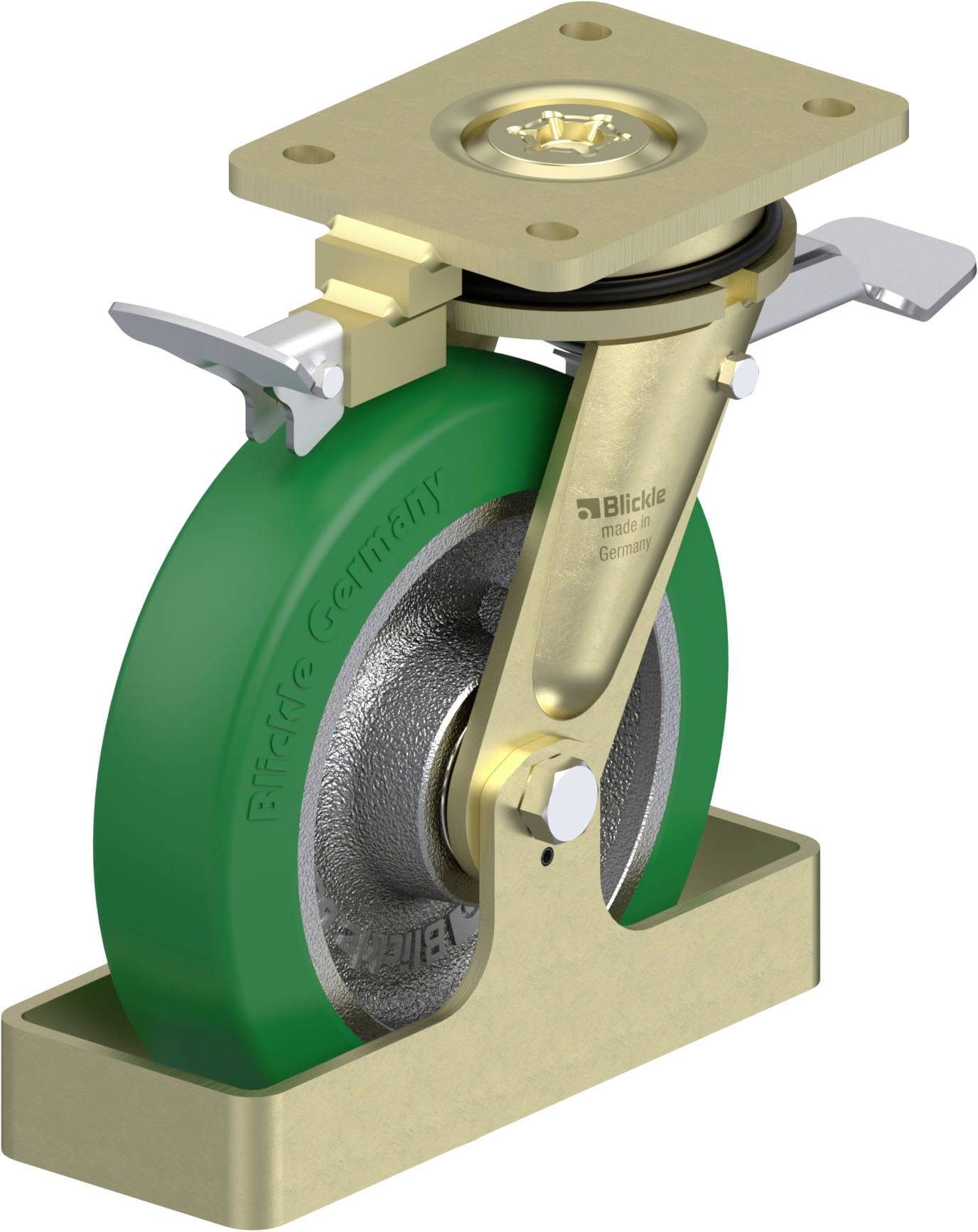 Blickle 939272 LS-GST 200K-ST-RI4-FS Schwerlast-Lenkrolle Rad-Durchmesser: 200 mm Tragfähigkeit (max.): 800 kg 1 St.