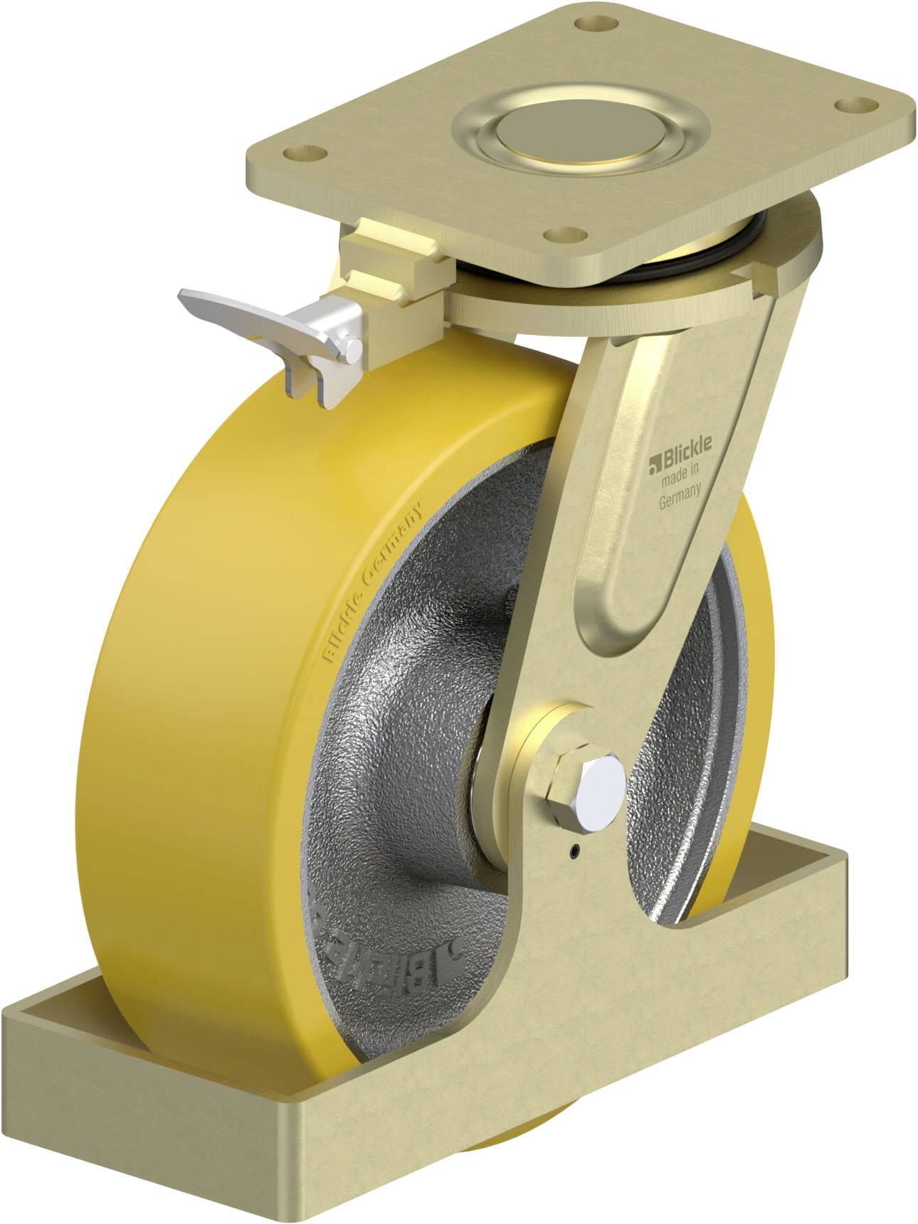 Blickle 758126 LS-GTH 252K-RI4-FS Schwerlast-Lenkrolle Rad-Durchmesser: 250 mm Tragfähigkeit (max.): 1800 kg 1 St.