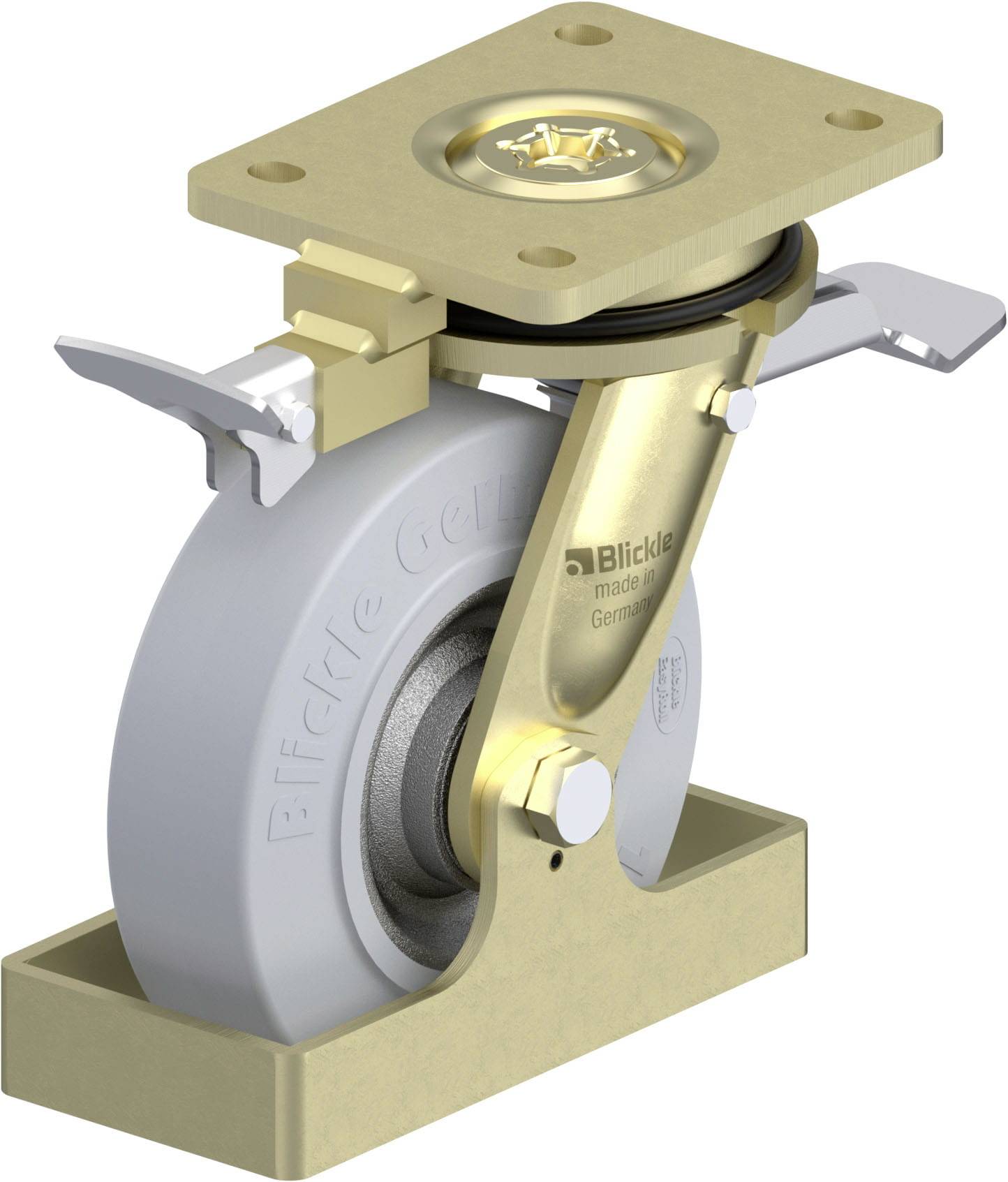 Blickle 929957 LS-SE 160K-ST-SG-RI4-FS Schwerlast-Lenkrolle Rad-Durchmesser: 160 mm Tragfähigkeit (max.): 450 kg 1 St.