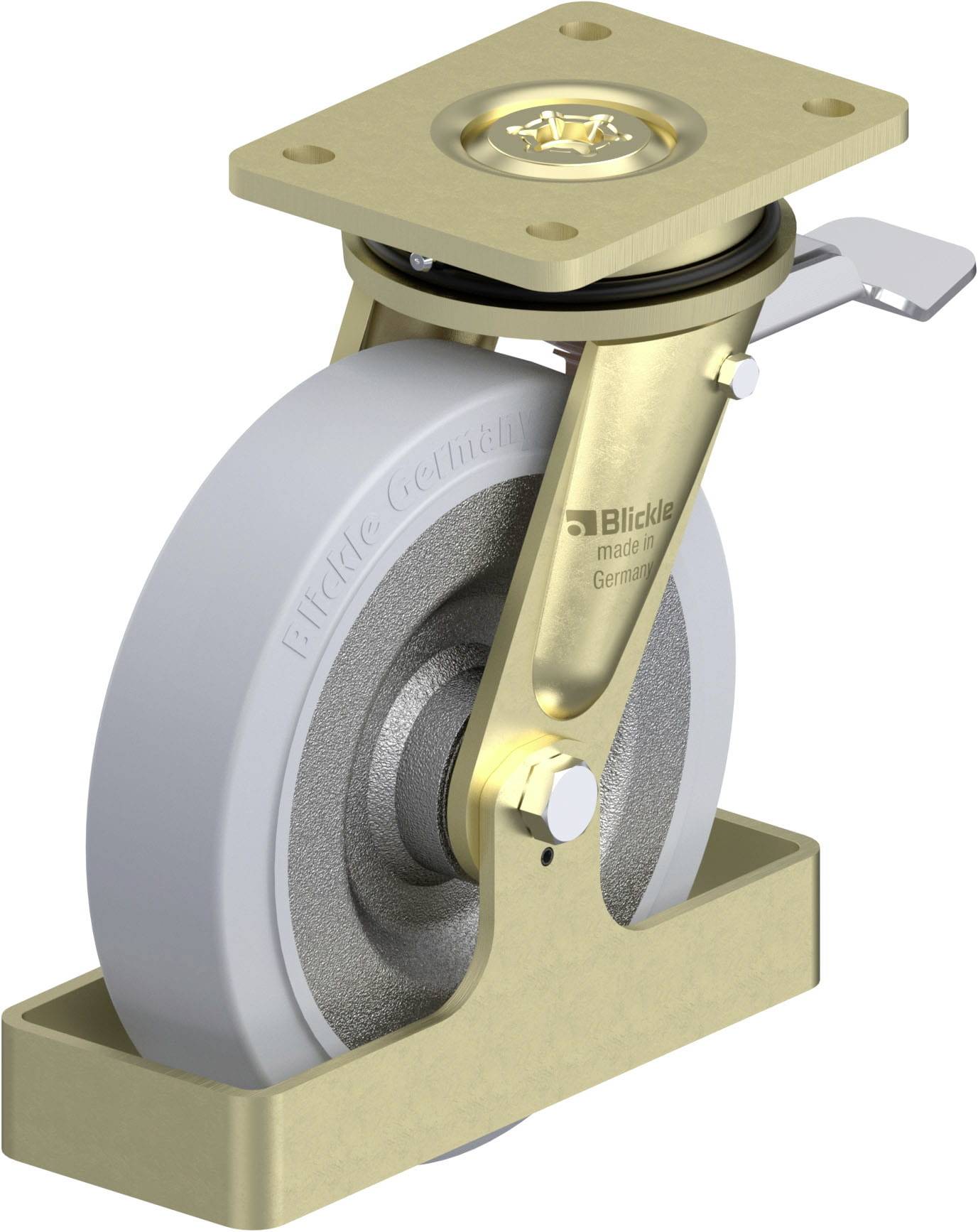 Blickle 882164 LS-SE 200K-ST-SG-FS Schwerlast-Lenkrolle Rad-Durchmesser: 200 mm Tragfähigkeit (max.): 600 kg 1 St.