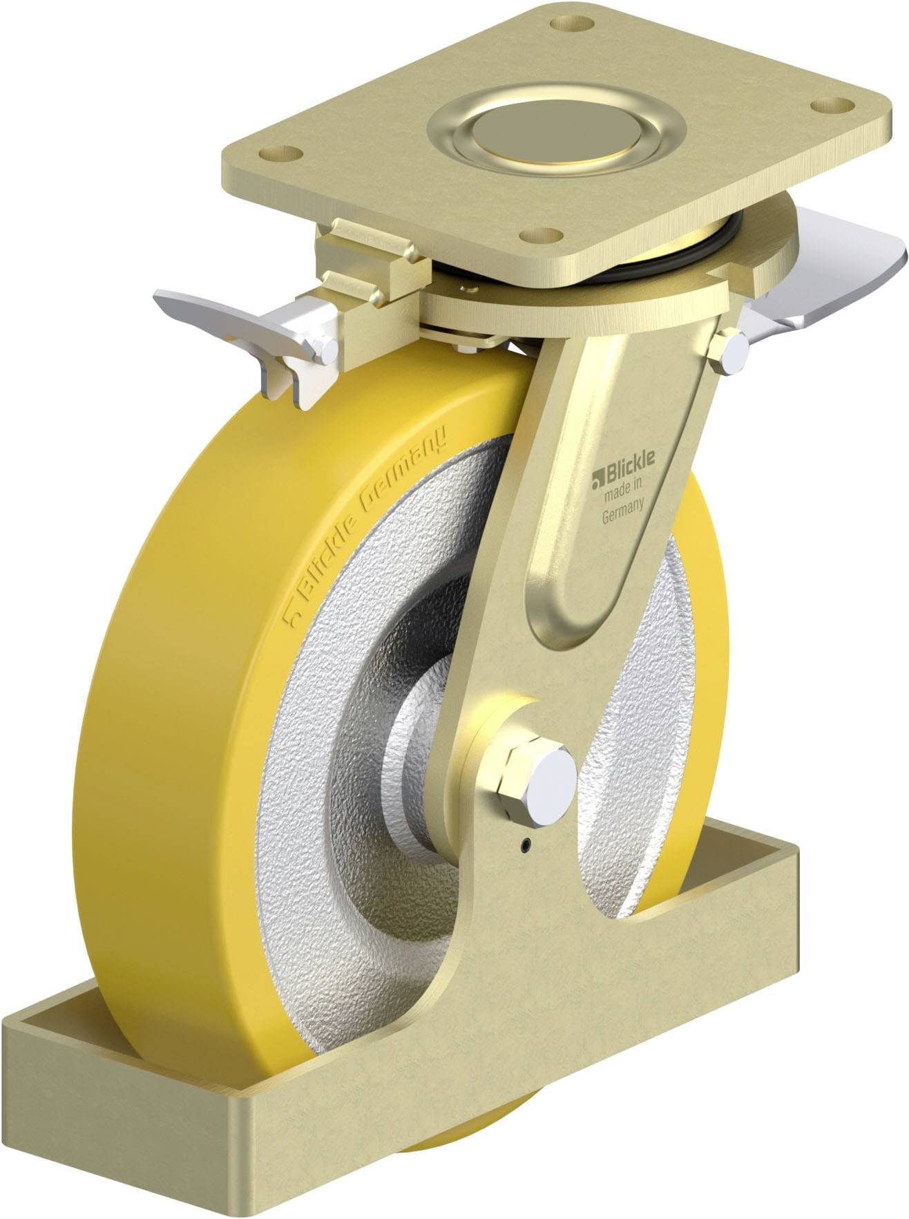 Thumbnail - Blickle 939505 LS-SETH 250K-ST-RI4-FS Schwerlast-Lenkrolle Rad-Durchmesser: 250 mm Tragfähigkeit (max.): 1350 kg 1 St.