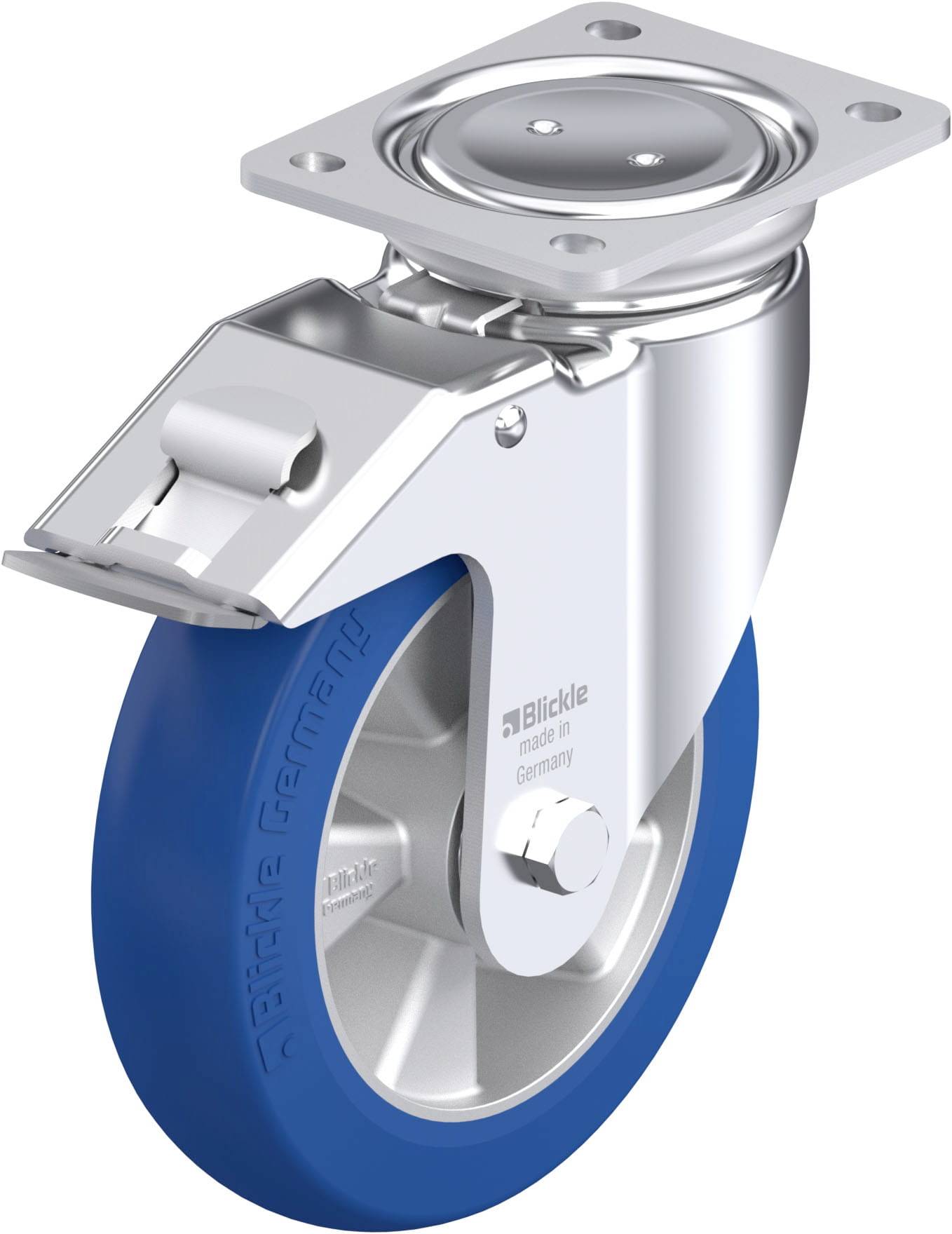 Blickle 936573 LUH-ALBS 200K-FI-CO Stahlblech-Lenkrolle Rad-Durchmesser: 200 mm Tragfähigkeit (max.): 600 kg 1 St.
