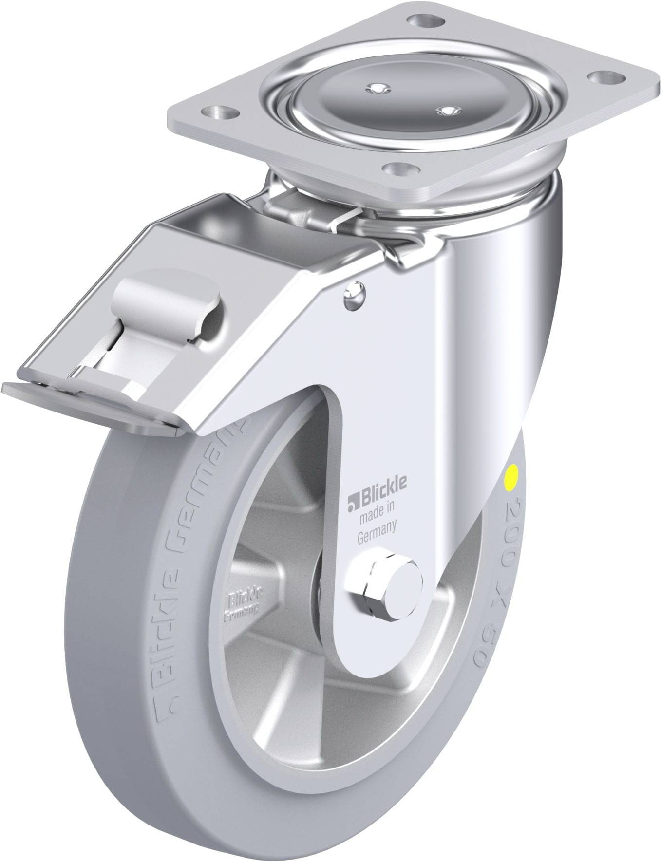 Blickle 936114 LUH-ALEV 200K-FI-SG-AS Stahlblech-Lenkrolle Rad-Durchmesser: 200 mm Tragfähigkeit (max.): 450 kg 1 St.