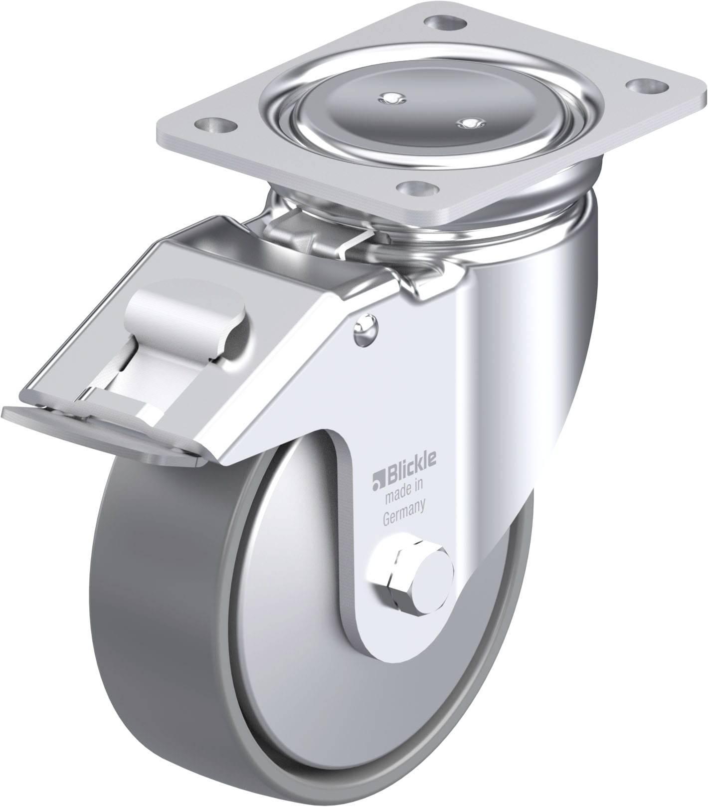 Blickle 946899 LUH-PO 150G-FI-ELS-FA Stahlblech-Lenkrolle Rad-Durchmesser: 150 mm Tragfähigkeit (max.): 400 kg 1 St.