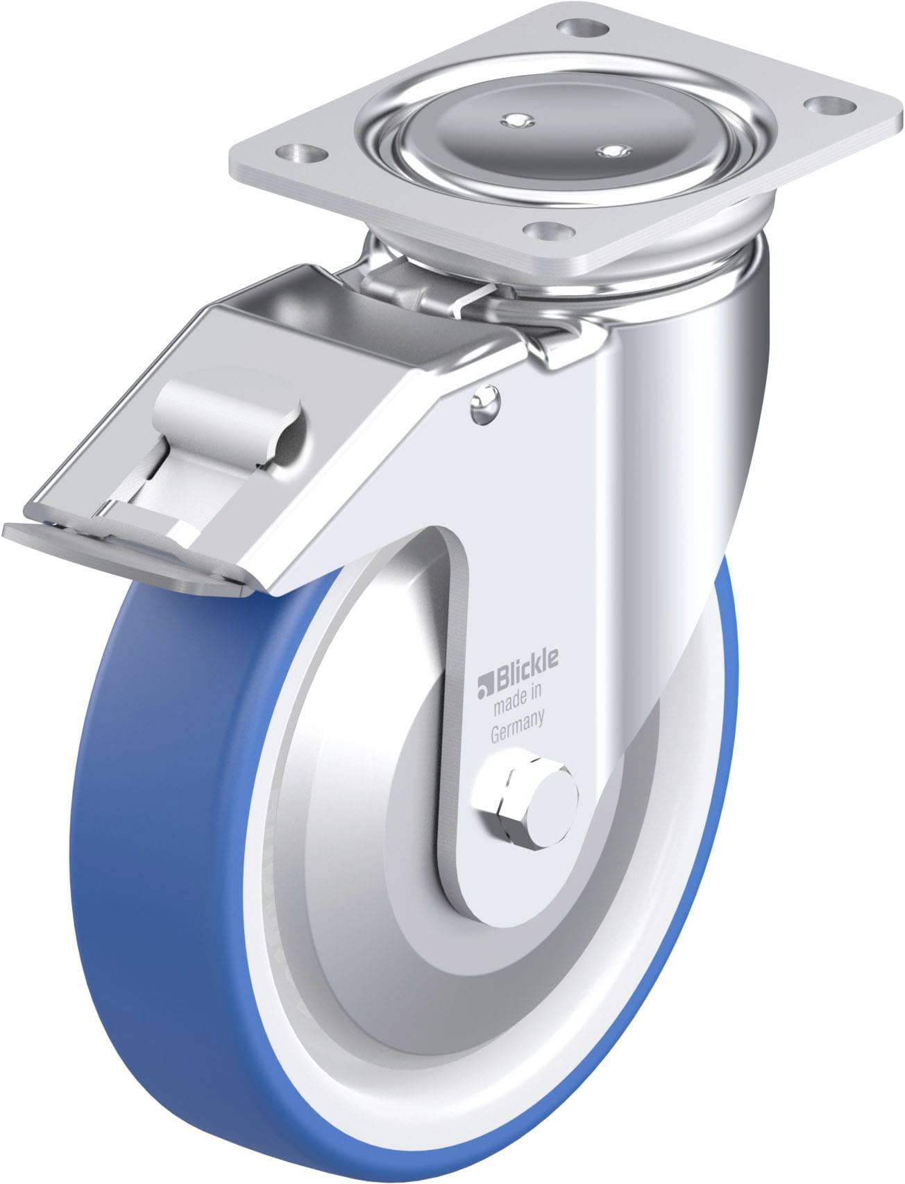 Blickle 938109 LUH-POTHS 200G-FI-FA Stahlblech-Lenkrolle Rad-Durchmesser: 200 mm Tragfähigkeit (max.): 550 kg 1 St.