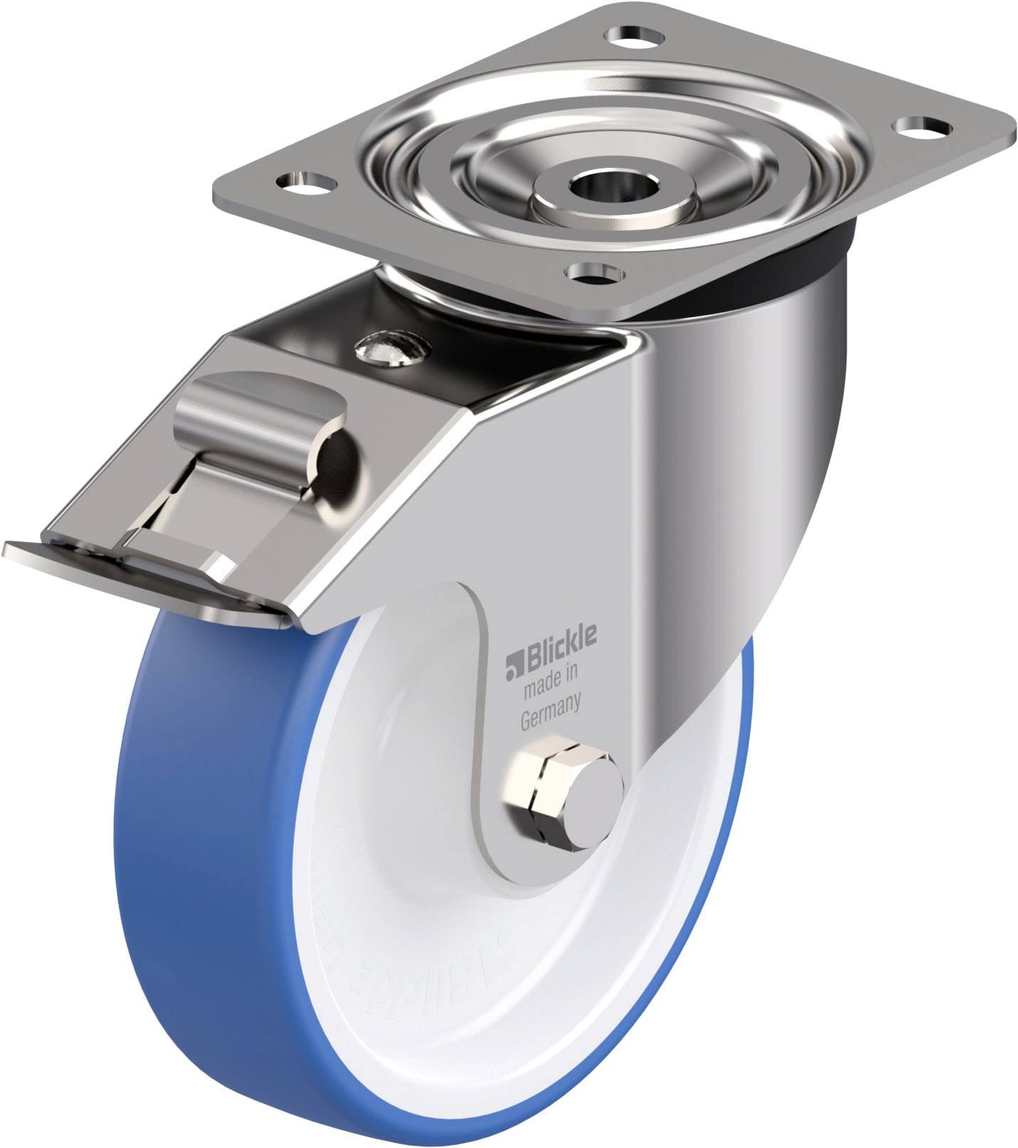 Blickle 937276 LX-POTHS 160XR-FI Edelstahl-Lenkrolle Rad-Durchmesser: 160 mm Tragfähigkeit (max.): 400 kg 1 St.