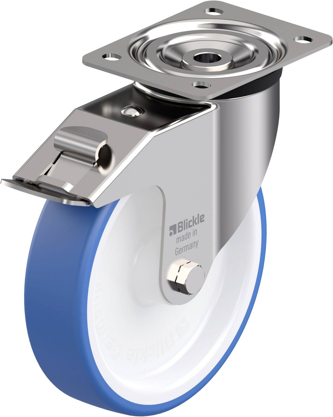 Blickle 937279 LX-POTHS 200G-FI Edelstahl-Lenkrolle Rad-Durchmesser: 200 mm Tragfähigkeit (max.): 400 kg 1 St.