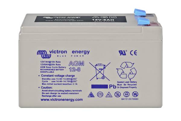 Victron Energy AGM 12V 8Ah Deep-Cycle Batterie BAT212070084 Bleiakku 12 V 8 Ah Blei-Gel (B x H x T) 151 x 101 x 65 mm Wartungsfrei