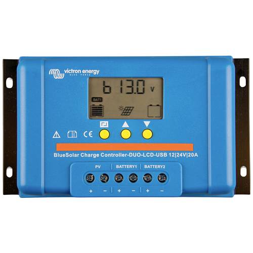 Thumbnail - Victron Energy BlueSolar PWM DUO-LCD & USB 12 / 24V-20A Laderegler PWM 12 V, 24 V 20 A