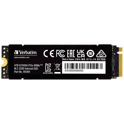 Verbatim Vi7000G NVMe M.2 SSD - 4TB, integrierter Kühlkörpe 49369-0