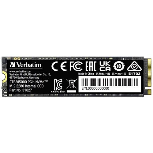 Thumbnail - Verbatim Vi5000 2 TB Interne M.2 PCIe NVMe SSD 2280 M.2 NVMe PCIe 4.0 x4 Retail 31827