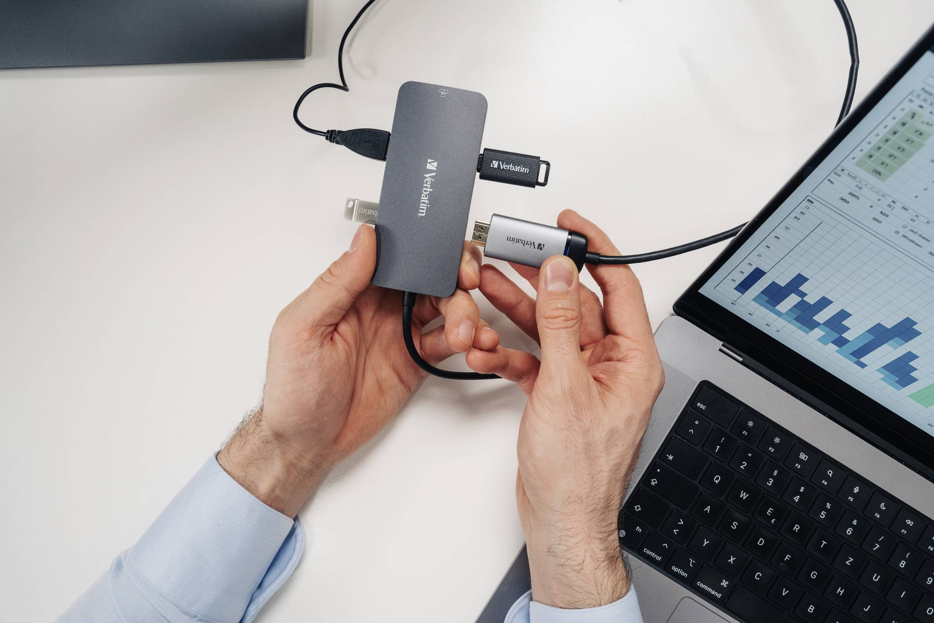 Verbatim CMH 05 - Hub - 1 x HDMI + 1 x USB-C (Spannungsversorgung)-14