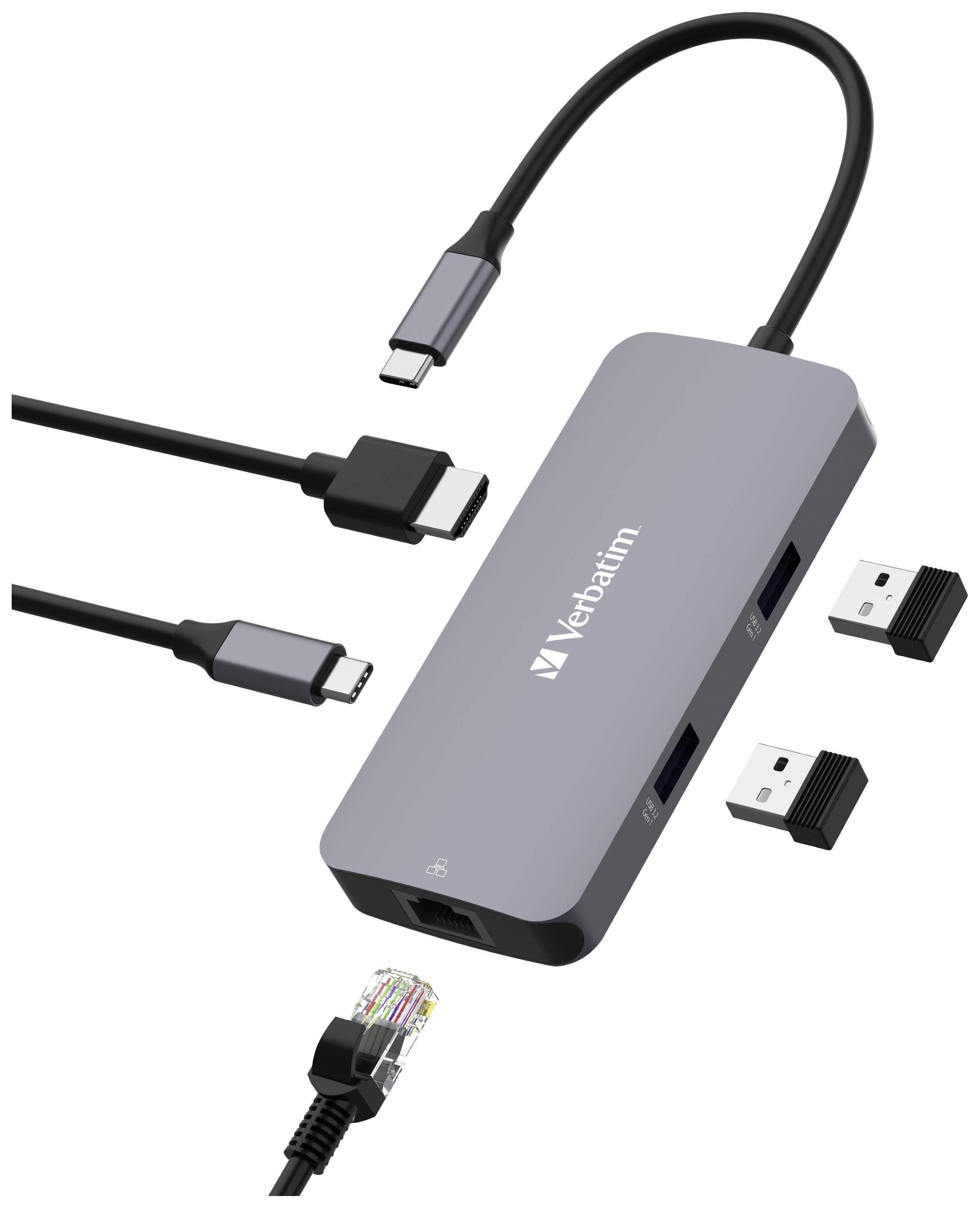 Verbatim CMH 05 - Hub - 1 x HDMI + 1 x USB-C (Spannungsversorgung)-5