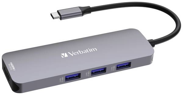 Verbatim CMH 08 - Hub - 1 x HDMI + 1 x USB-C (Spannungsversorgung)