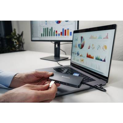Verbatim 32152 USB-Hub 9 Port HDMI®, microSD, RJ45, SD, USB-A (USB 3.2 Gen 1), USB-A (USB 3.2 Gen 1), USB-A (USB 3.2 Gen-10