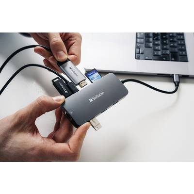 Verbatim 32152 USB-Hub 9 Port HDMI®, microSD, RJ45, SD, USB-A (USB 3.2 Gen 1), USB-A (USB 3.2 Gen 1), USB-A (USB 3.2 Gen-11