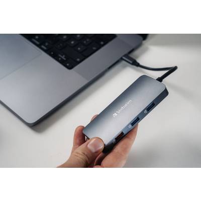 Verbatim 32152 USB-Hub 9 Port HDMI®, microSD, RJ45, SD, USB-A (USB 3.2 Gen 1), USB-A (USB 3.2 Gen 1), USB-A (USB 3.2 Gen-12