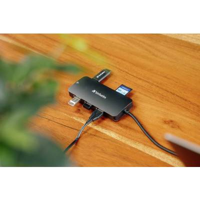Verbatim 32152 USB-Hub 9 Port HDMI®, microSD, RJ45, SD, USB-A (USB 3.2 Gen 1), USB-A (USB 3.2 Gen 1), USB-A (USB 3.2 Gen-16