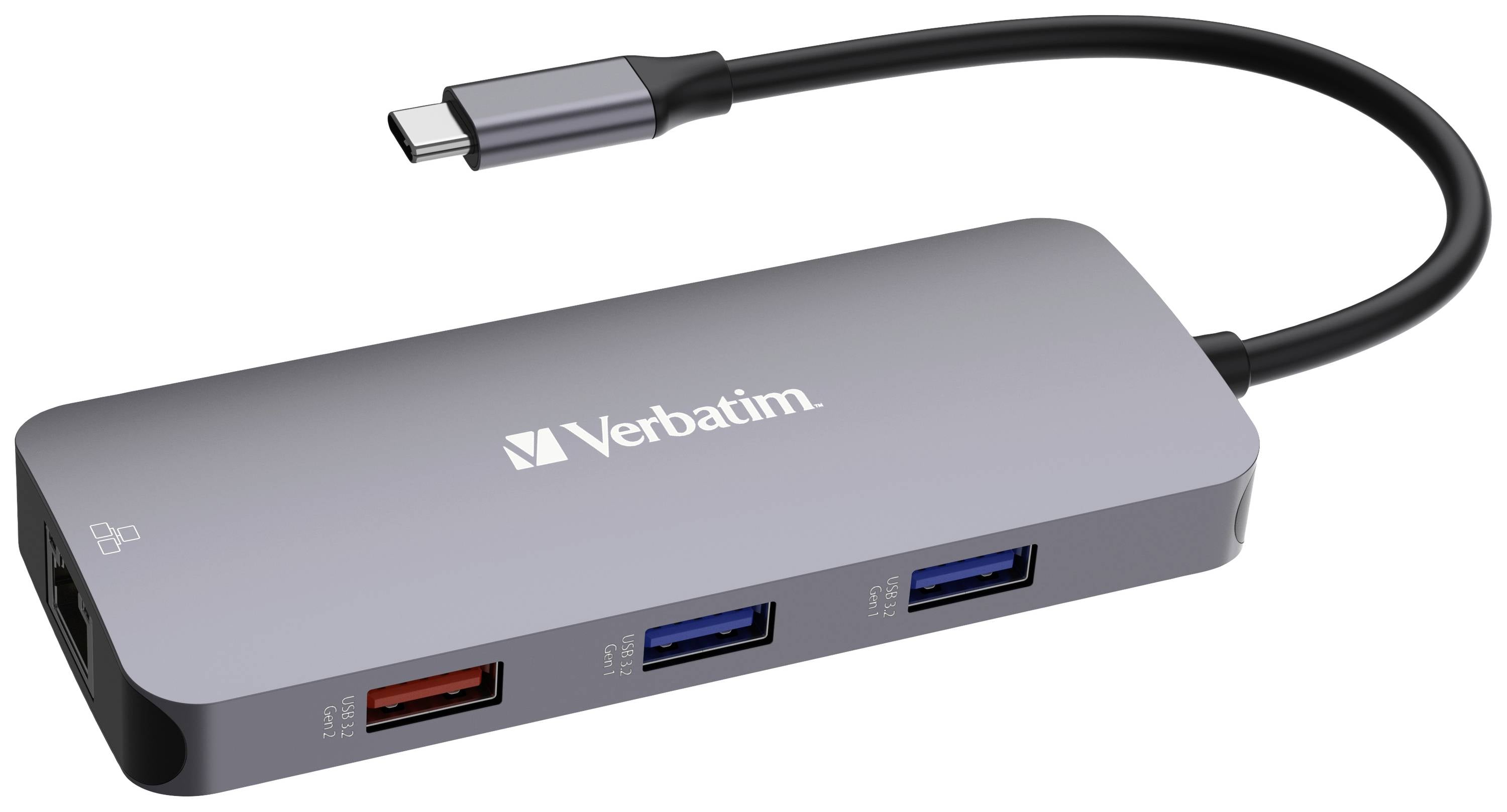 Verbatim 32152 USB-Hub 9 Port HDMI®, microSD, RJ45, SD, USB-A (USB 3.2 Gen 1), USB-A (USB 3.2 Gen 1), USB-A (USB 3.2 Gen...