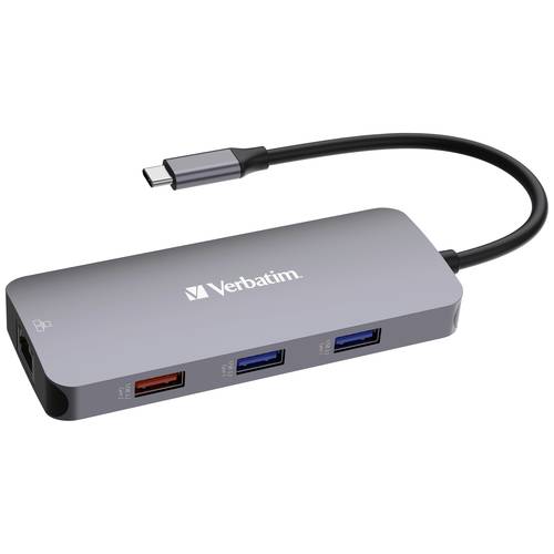 Verbatim 32152 USB-Hub 9 Port HDMI®, microSD, RJ45, SD, USB-A (USB 3.2 Gen 1), USB-A (USB 3.2 Gen 1), USB-A (USB 3.2 Gen...
