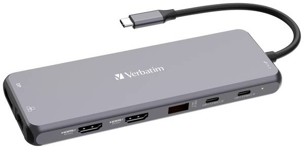 Verbatim CMH 13 - Hub - 2 x HDMI + 2 x USB-C (Spannungsversorgung)