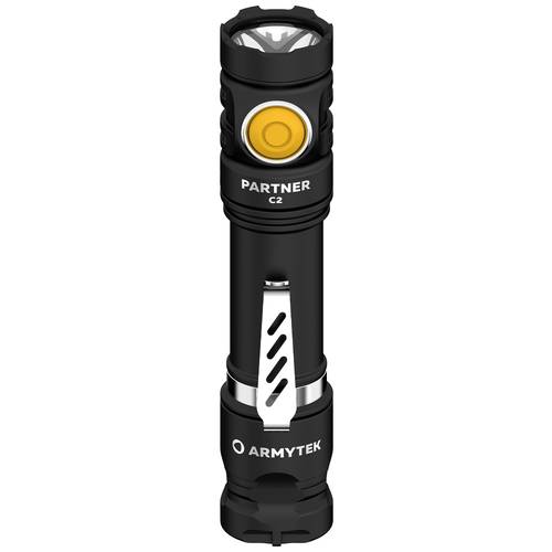 Thumbnail - ArmyTek Partner C2 Magnet USB White LED Taschenlampe mit Gürtelclip, mit Holster akkubetrieben 1100 lm 118 g