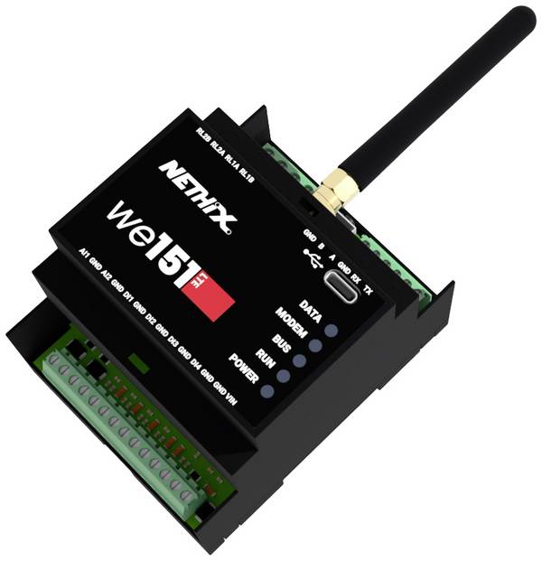 Nethix 90.01.010 WE151 LTE Datenerfassungsmodul  Anzahl Eingänge: 2 x Anzahl Ausgänge: 2 x  32 V/DC 1 St.