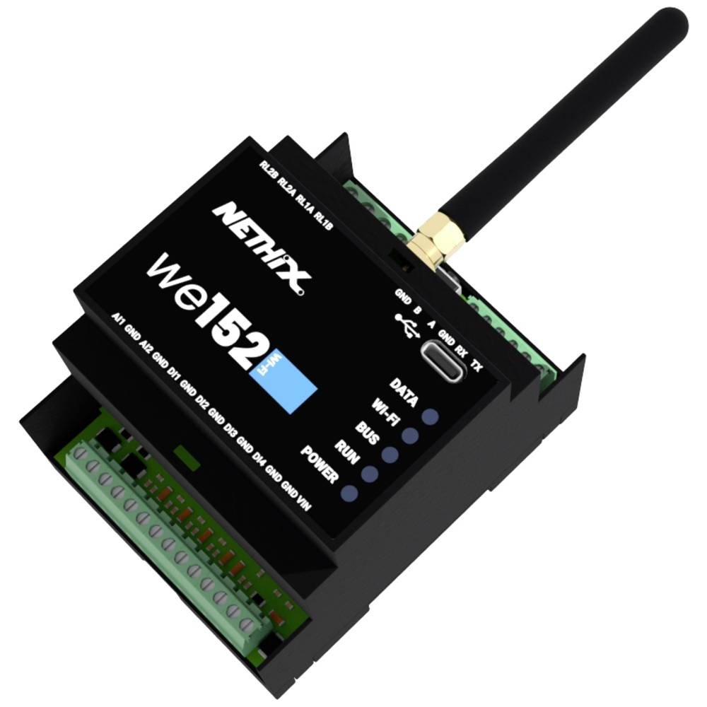 Nethix 90.01.020 WE152 LTE Dataverwerving module Aantal ingangen: 2 x Aantal uitgangen: 2 x 32 V-DC 