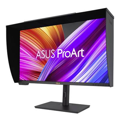 ASUS ProArt Monitor mit farbenfrohem Display und Blendschutz, geeignet für professionelle Bildbearbeitung und Grafikdesign.
