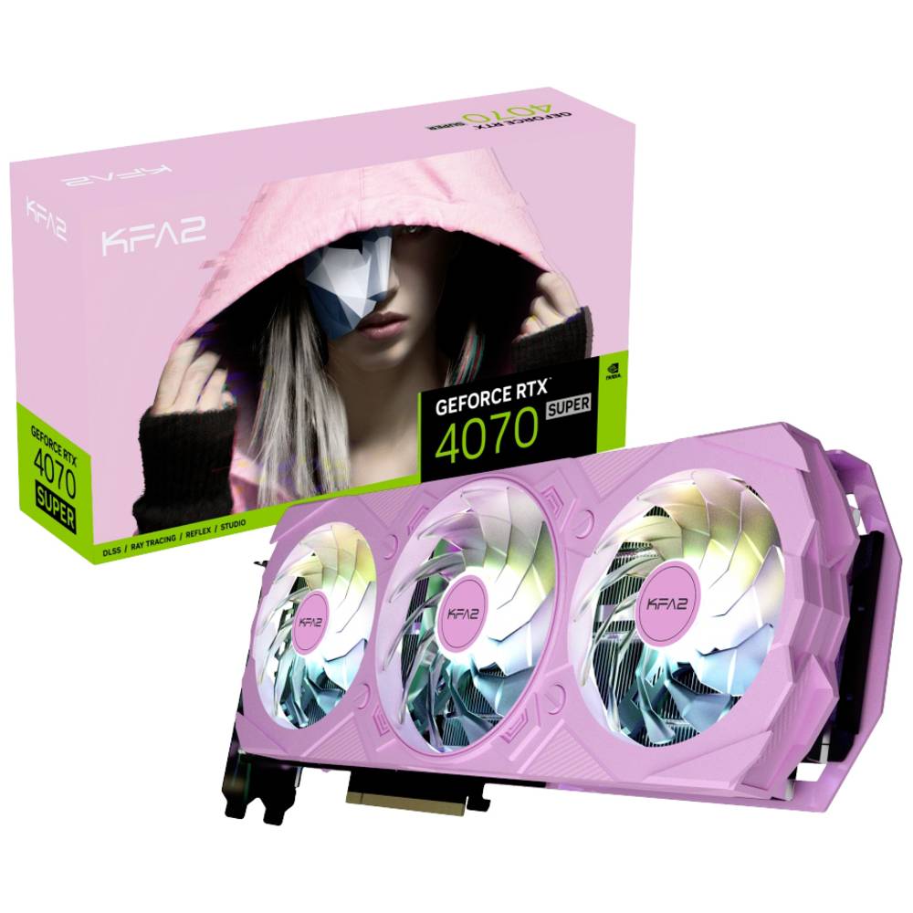 KFA2 Nvidia GeForce RTX 4070 Videokaart EX Gamer Pink 1-Click OC 12 GB GDDR6X-RAM PCIe x16 DisplayPo