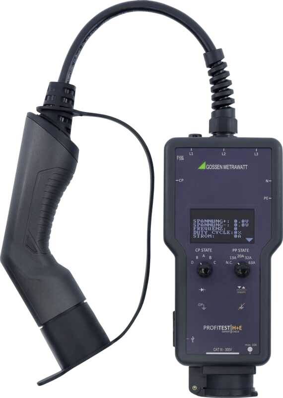 Gossen Metrawatt PROFiTEST H+E EXPERT CHECK Messadapter, VDE-Prüfgerät, Sicherheitstester VDE-Norm 0122, 0105, 0100
