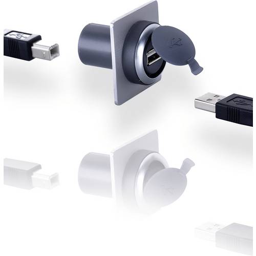 Thumbnail - USB-Durchführung USB 2.0 Typ B Adapter RAFIX 22 FS+ 1.30.279.001/0707 RAFI Inhalt: 1 St.