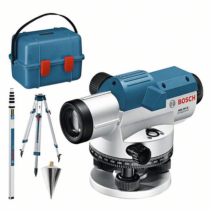 Bosch Professional GOL 20 G Nivelliergerät-Set inkl. Stativ Reichweite (max.): 60 m