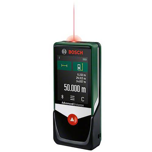 Bosch Home and Garden AdvancedDistance 50C Laser-Entfernungsmesser Bluetooth, Touchscreen 50 m