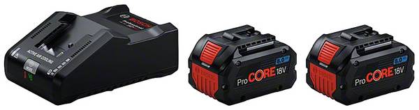 BOSCH 2 x Akku ProCore 18V 8.0Ah + Ladegerät GAL 18V-160 Professional
